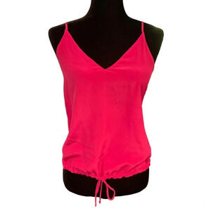 Rory Beca 100% silk hot pink tank top size small